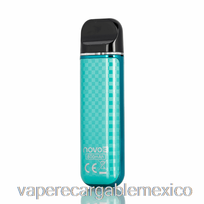 Vape Recargable Smok Novo 3 25w Pod System Fibra De Carbono Azul Pavo Real